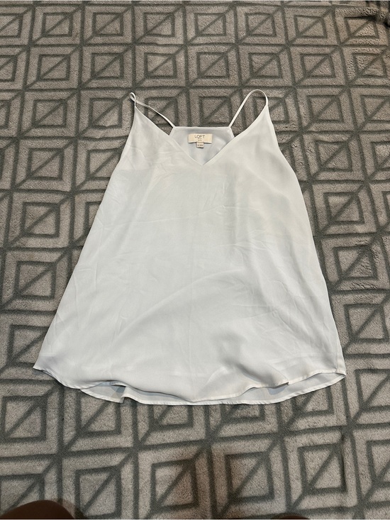 LOFT Tops - LOFT Pale Blue Satin V-Neck Camisole